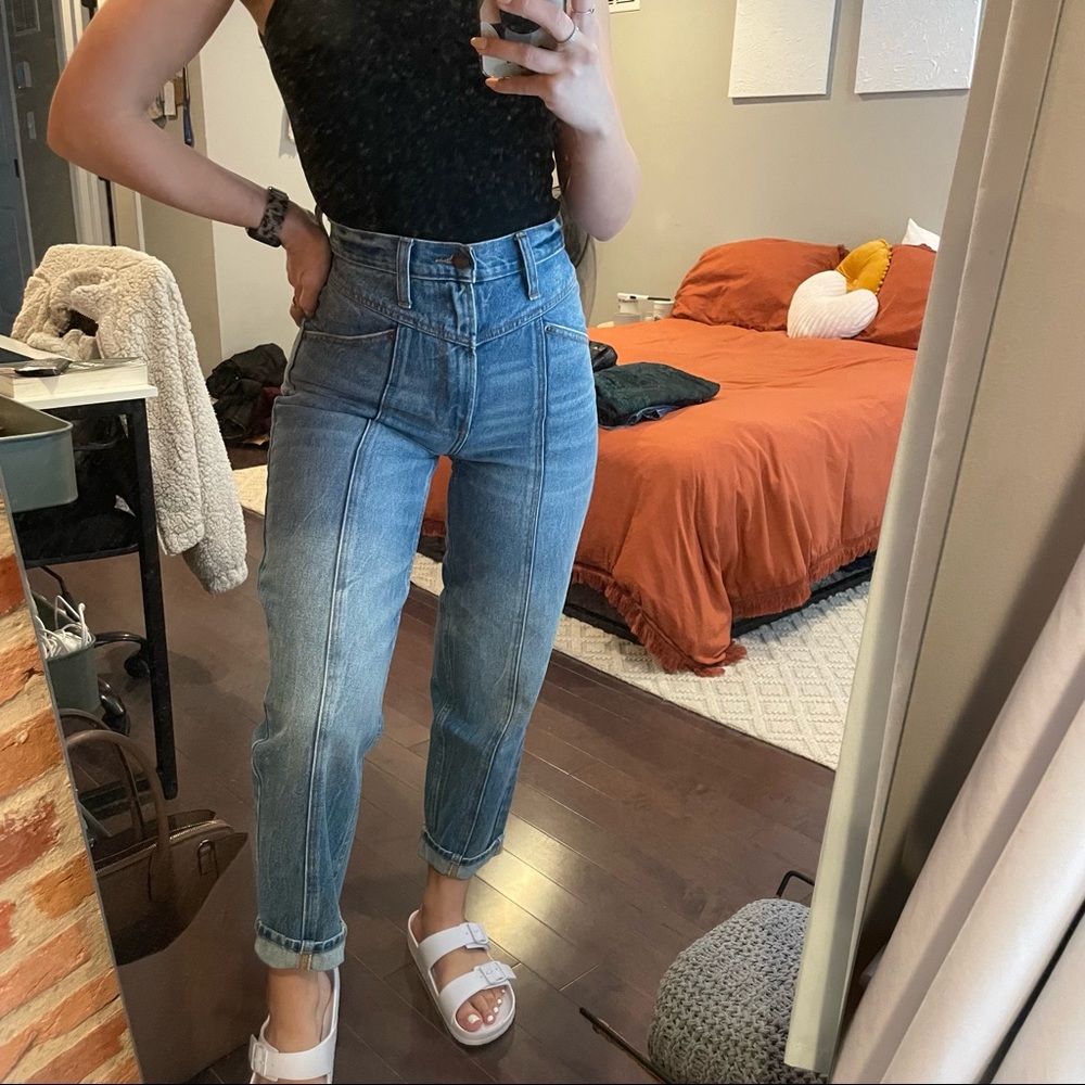 high rise jeans